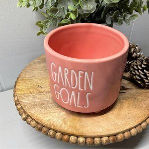 Rae Dunn pink planter GARDEN GOALS new